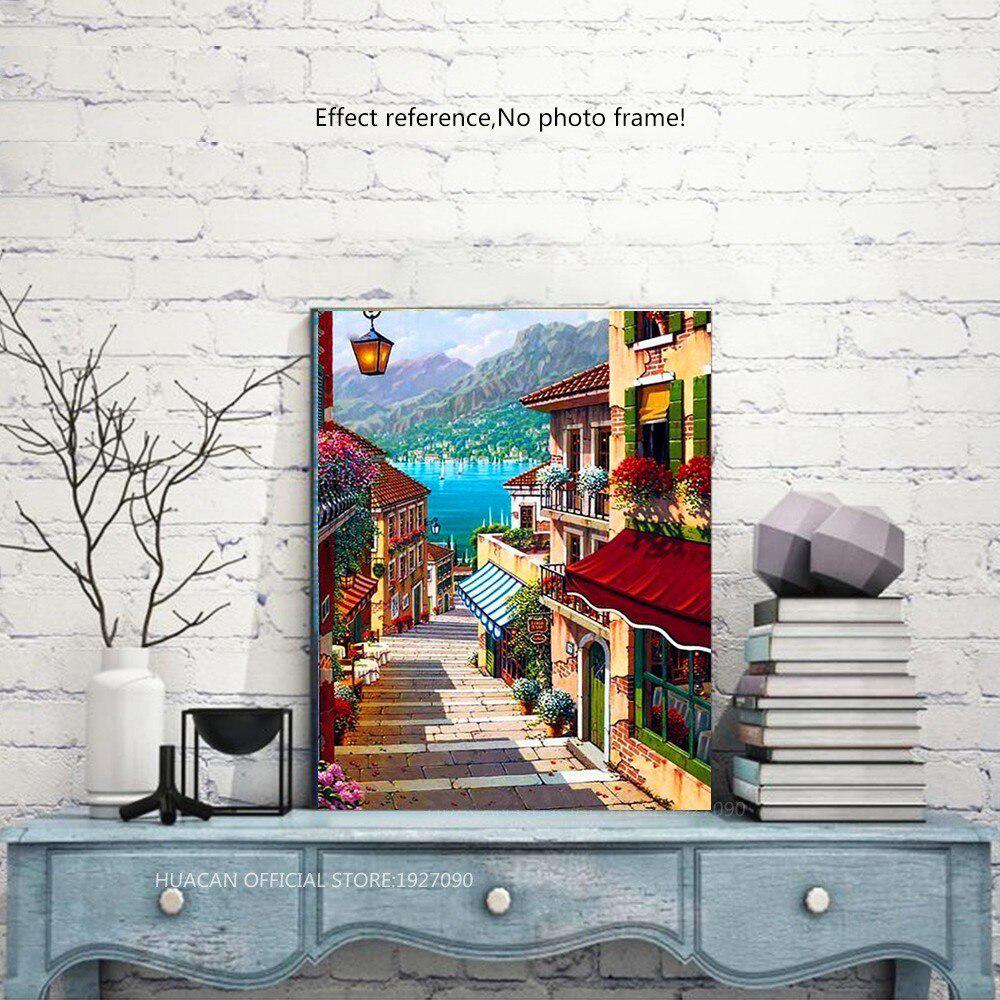 Diamond Mosaic Sale House Diamond Embroidery Full Display Scenic Diamond Painting