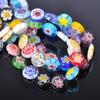 Mixed Flat Round 6mm 8mm 10mm 12mm 14mm Flower Patterns Millefiori Glass Loose Crafts Beads Lot For DIY Jewelry Making Accessories Findings