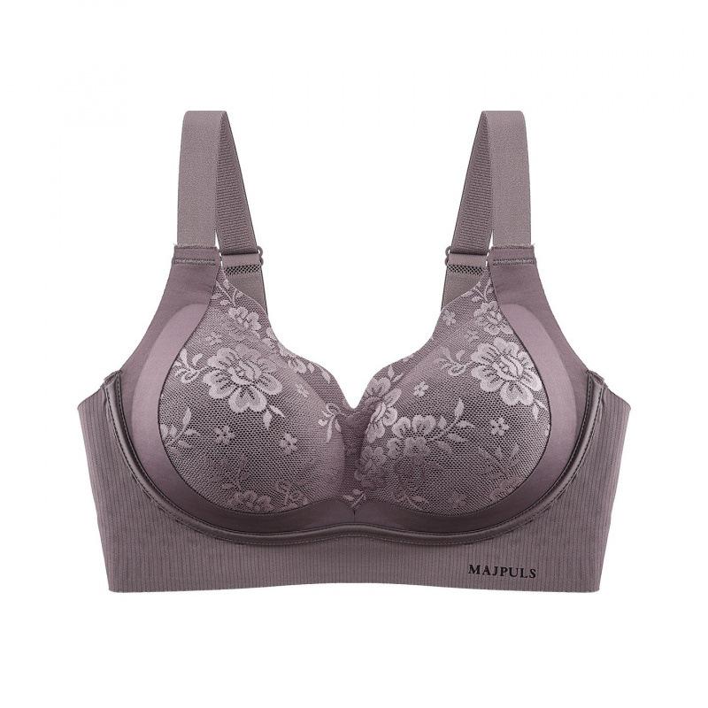 National Style Luxury Steel Rim Traceless Underwear Women's Small Breasts Gather Up and Show Large Lift Anti-drooping Breast Bra Cover