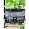 Men's Black Certified Leather Messenger Shoulder Bag Laptop Briefcase Travel