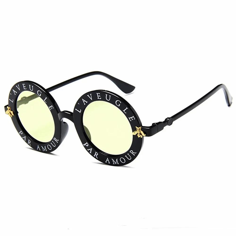 Маленькие круглые женские солнцезащитные очки винтажные оттенки черного металлического цвета солнцезащитные очки для женщины модного дизайнера новые