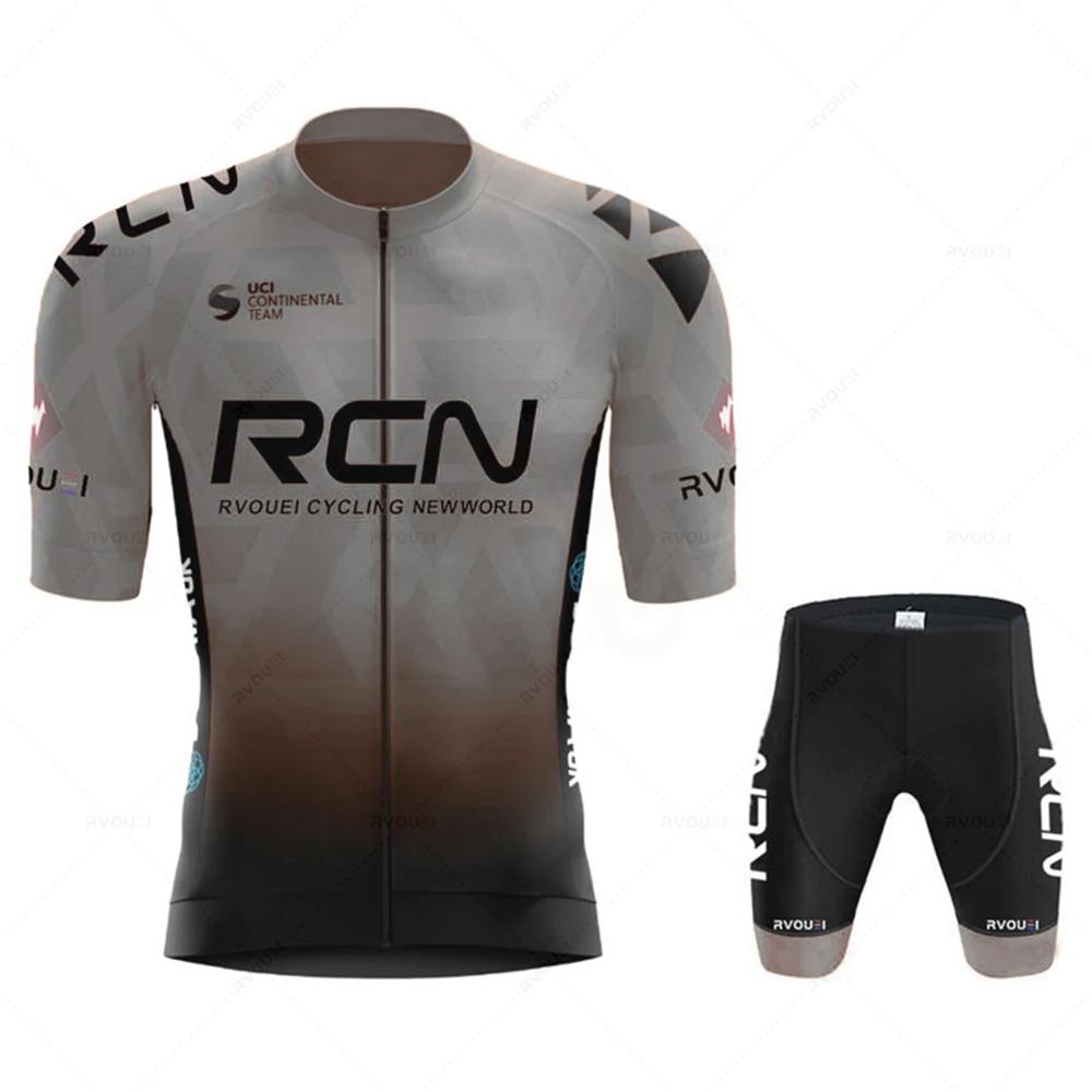 2025 RCN Team Cycling Jersey Set Summer Breathable Road Bicycle Suit Riding Uniform Bike MTB Clothing New Sports Cycling Kits