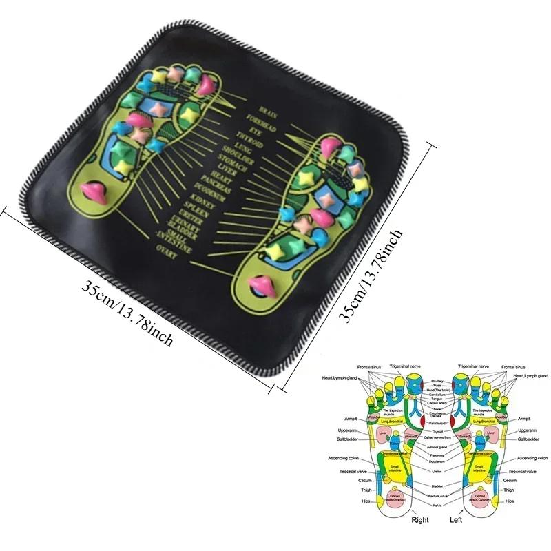 Коврик для массажа ног, расслабляющий массажный коврик, триггерные точки, оздоровительная терапия, массажер для ступней, мощеная дорога