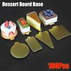 100 шт. Поднос для демонстрации выпечки, Основа для десертной доски, Декоративные инструменты, Одноразовая подложка для мусса, Бумажная подставка, Серебряный картон для торта