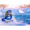 Full 5D Diy Diamond Painting Winter Cat Cartoon Drill Embroidery Cross Stitch Home Decor Handmade