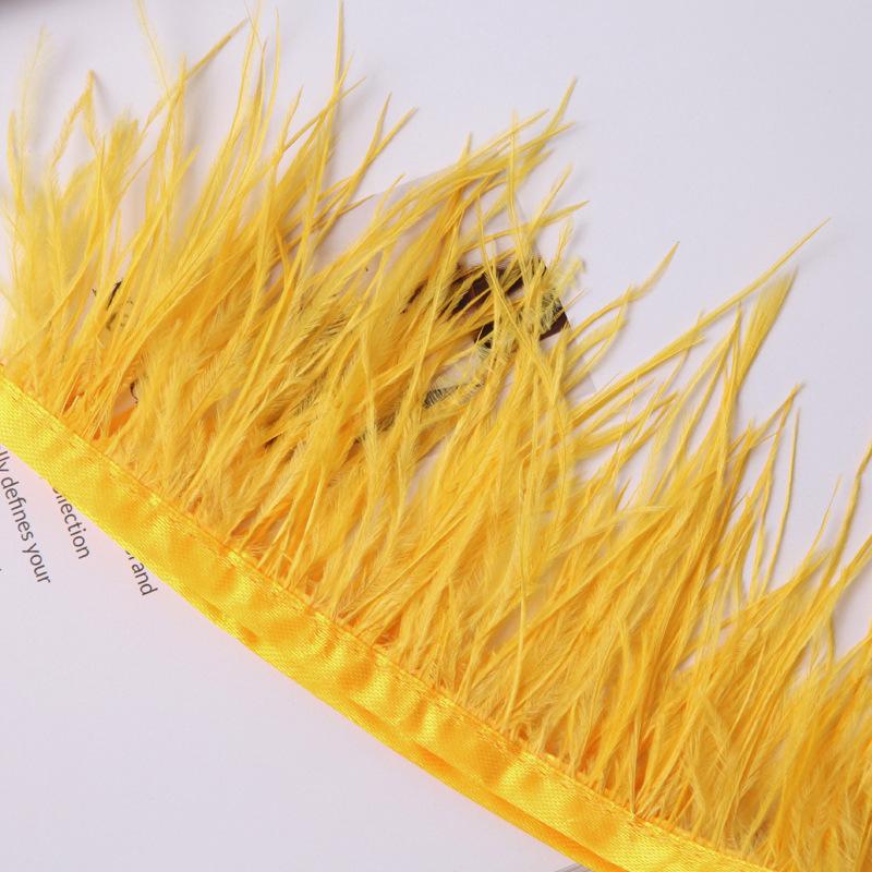 Платье из страусиных перьев 8-10 см, модное украшение, ткань с перьями и кисточками, аксессуары для одежды 