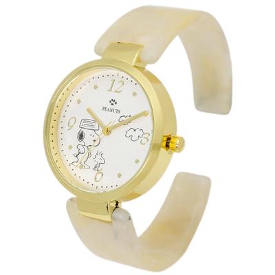 Наручные часы Snoopy Analog Acrylic Bangle Watch White [Fieldwork] PNT038-1 Женские