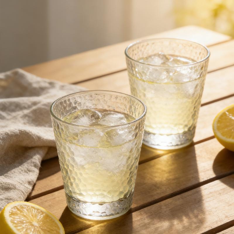 2pcs Creative Nordic Water Cups Transparent Beverage Cups Stackable Household Heat-resistant Tea Cups Suitable for Gift Giving