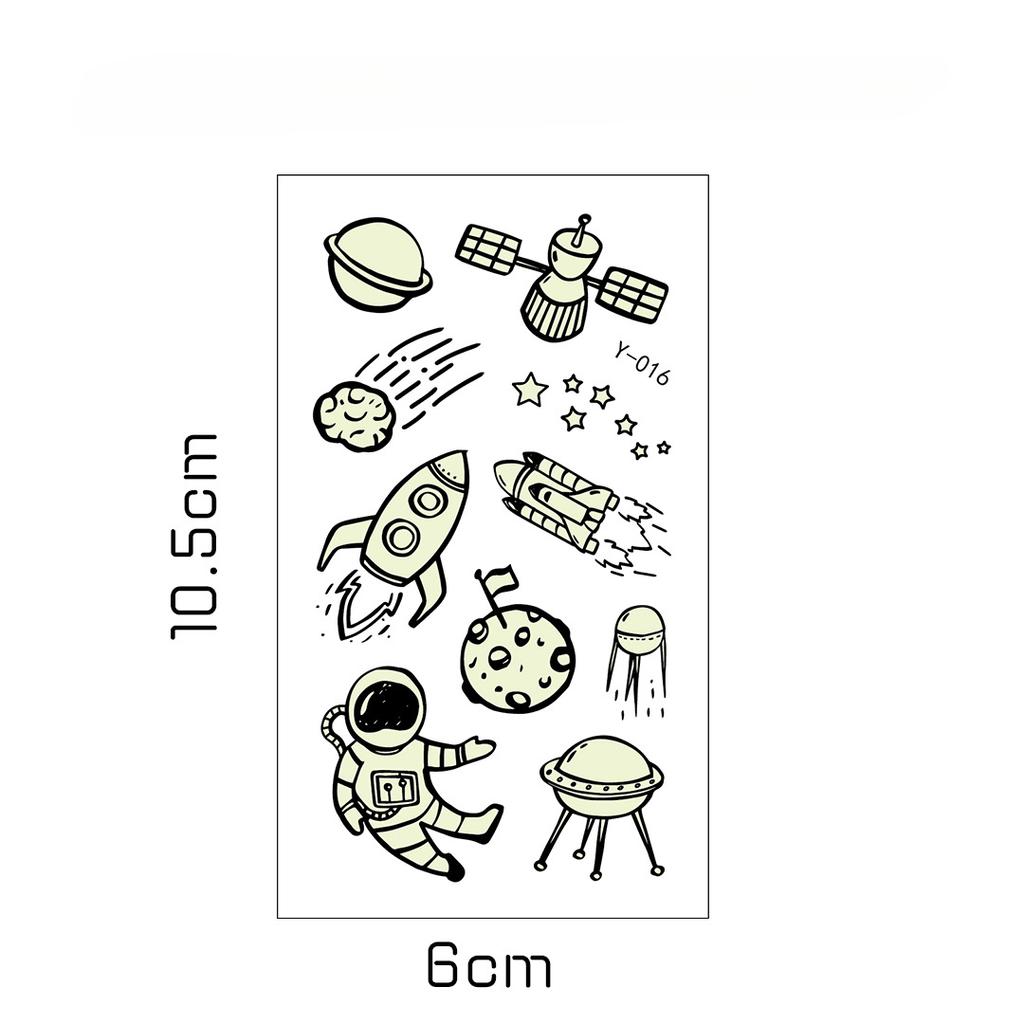 Little Sexy Cute Tattoo for Women Glowing Dark Taty Waterproof Fake Tatoo Luminous Tattoo Stickers Body Art Cartoon Tattoo