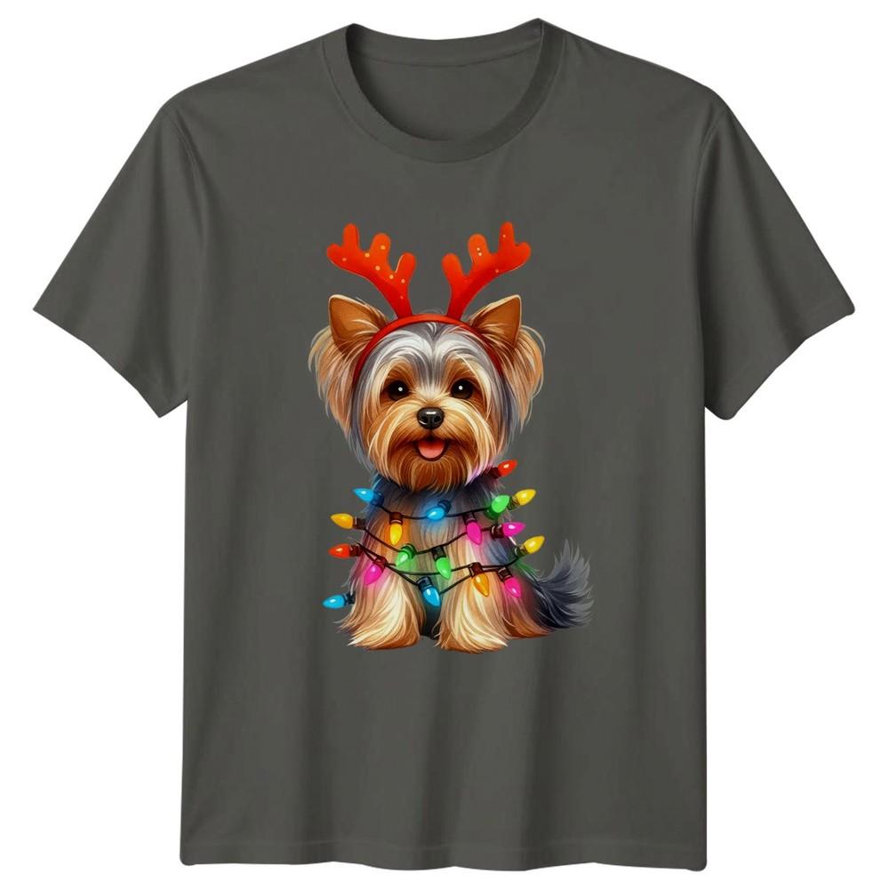 Yorkshire Terrier Christmas Holidays Unisexs TShirt Unisexs Graphic Tee