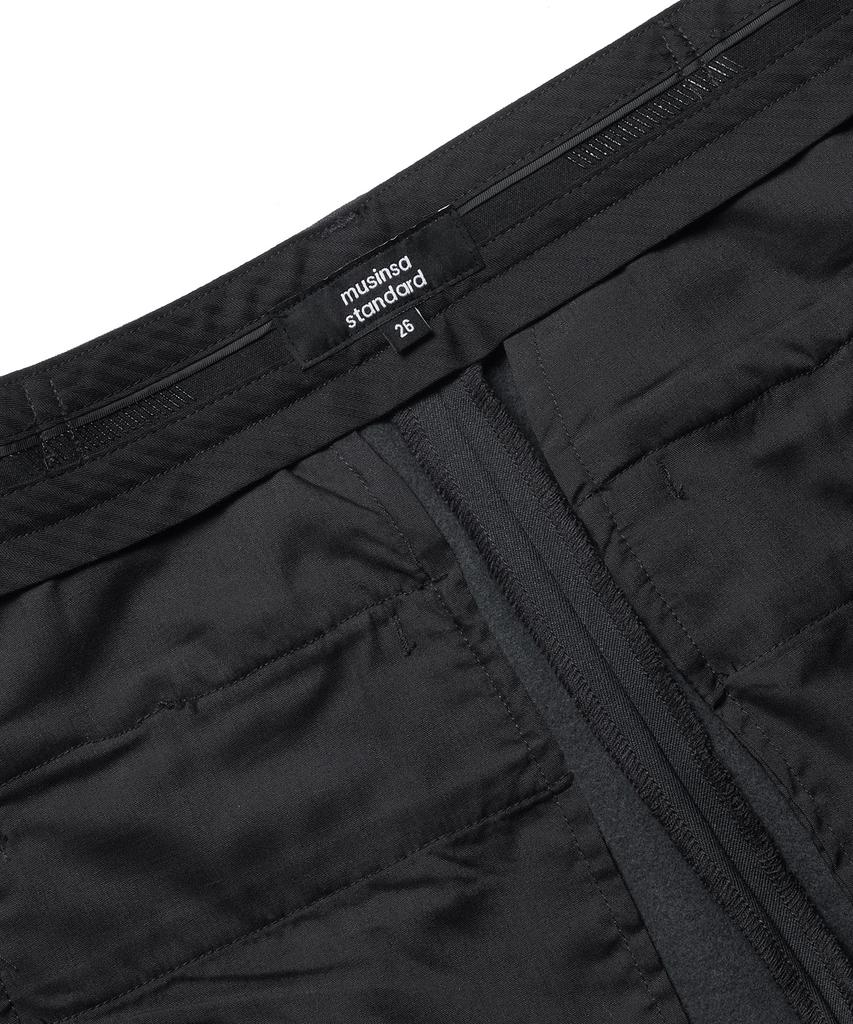 MUSINSA STANDARD WOMAN Женские плотные прямые брюки с подкладкой из флиса, узкие, со скрытой эластичной талией [Серый]