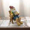Открытый сад Санта-украшение милый ремесло из смолы устойчивый к атмосферным воздействиям стул фигурка карликового гнома статуэтка Скульптура двор газон украшение для рабочего стола