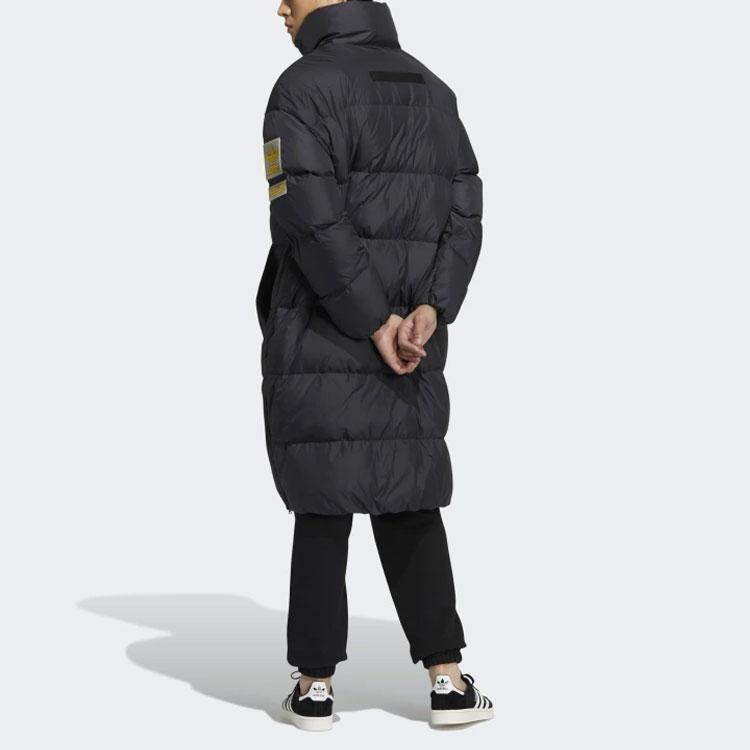 adidas Длинный пуховик Originals с плотным наполнением и съемным капюшоном, мужская верхняя одежда, черный H58055