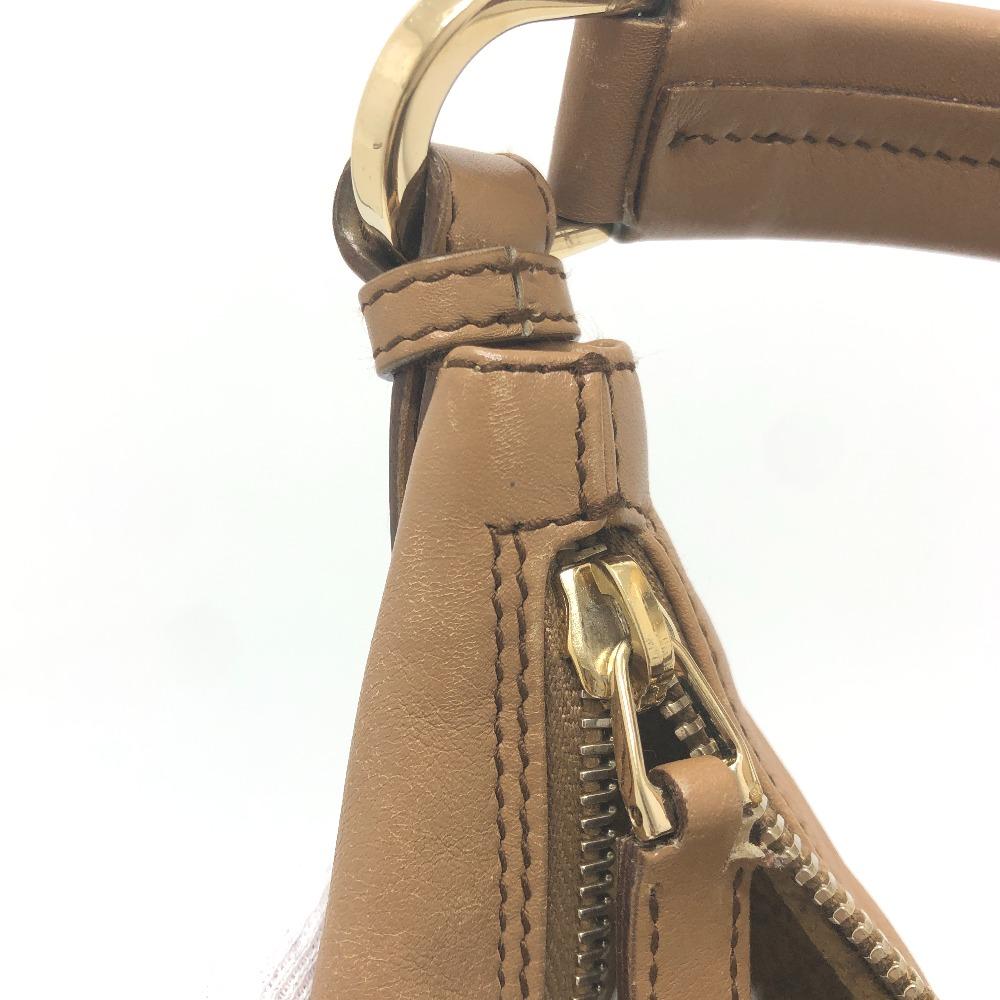 GUCCI 001-4288 logo One-shoulder bag Shoulder Bag Leather Brown