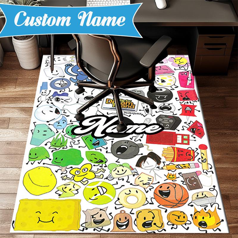 Custom Name Colorful Dream Island Rug for Living Room, Game Rooms, Office, Bedroom, Floor Mat Playful Design, fan gifts Christmas decor