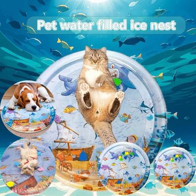 Сенсорный водный коврик Утолщенный Сенсорная игра Водный сенсор Коврик для кошек Товары для питомцев Чистка Охлаждающий коврик Лето Кошка Домашние животные Аксессуары