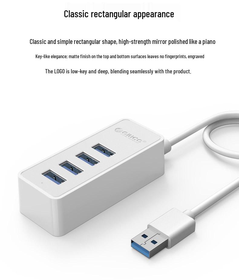USB 3.0 хаб ORICO W5P-U3 - 4 порта и питание для расширения ноутбука