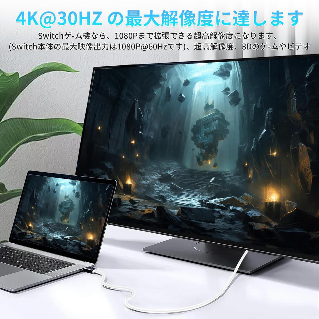 Switch Dock Genuine Direct TV Output HDMI Switch 4K 1080 C PD TV Output Multifunctional Adapter Small Size No Delay Travel Business Trip Portable