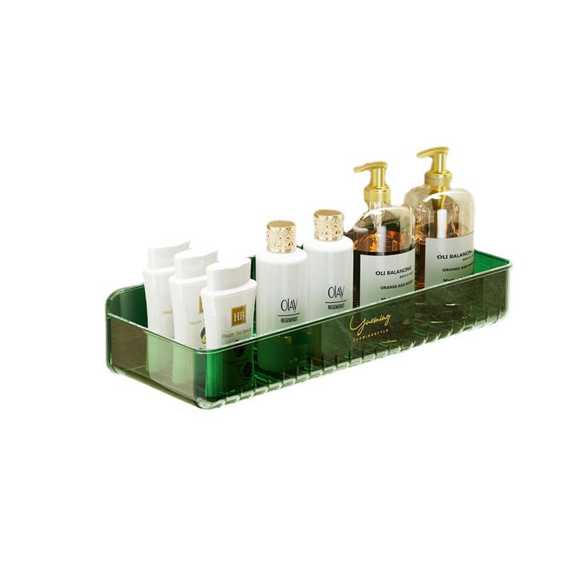 No-Drill Wall-Mounted Bathroom Storage Rack for Toiletries & Cosmetics