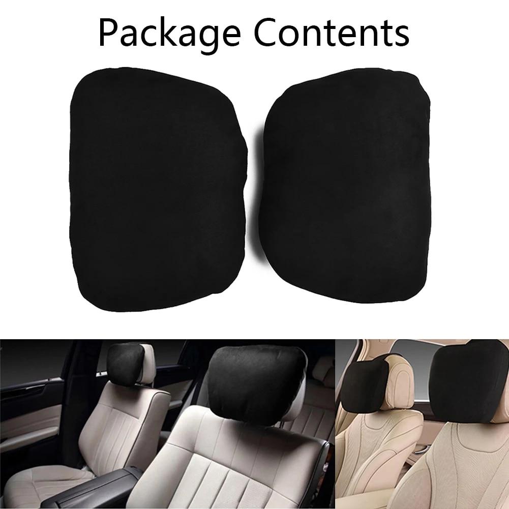 1Pair Car Headrest Maybach Design S Class Ultra Soft Pillow For Mercedes Benz Head Back Cushion Adjustable Car Neck Rest