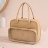 Large Capacity Handheld Cosmetic Case PVC Toiletry Bag Fashion Makeup Bag  Travel