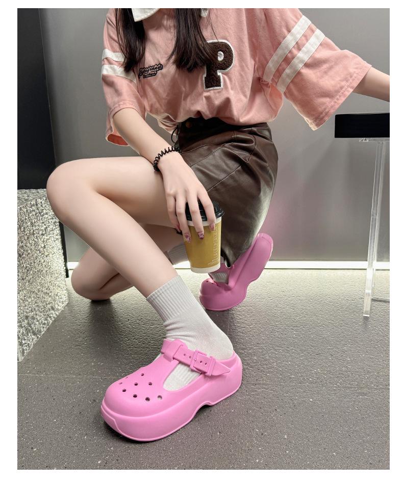 2025 Женские нескользящие сандалии и шлепанцы из ЭВА на толстой подошве, слипоны для ношения в помещении/на улице