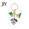 Colorful Enamel Keychain Football Peripheral Keychain, Jersey with Durable Metal Keyring Color, Lightweight Portable Sports Fan Accessory