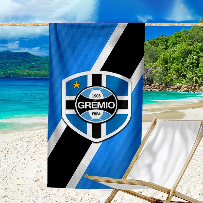 Beach Towel with Grêmio logo Pattern - soft,absorbent,machine washable Lightweight&Modern,swimming,Travel Essentials