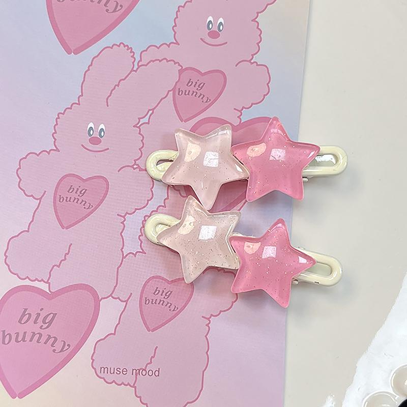 Милая милая шпилька со звездой, милая заколка для волос с пентаграммой, зажим для волос с утиным клювом, зажимы для боковой челки для девочек, аксессуары для волос Y2K