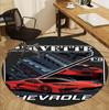 Chevrolet Corvette Pattern Round Rug, Indoor/Outdoor Mat, for Picnic, Gameroom, Bedroom, Office, Living Room, Home Decor Carpet, Birthday Gift