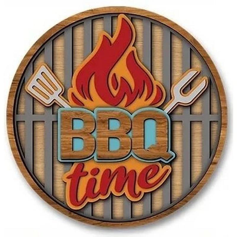 Деревянная винтажная ретро-пивная зона барбекю, круглая металлическая жестяная вывеска, деревенский декор, настенные художественные постеры, забавная железная картина для дома, бара, паба, кафе, гаража, двери, стены