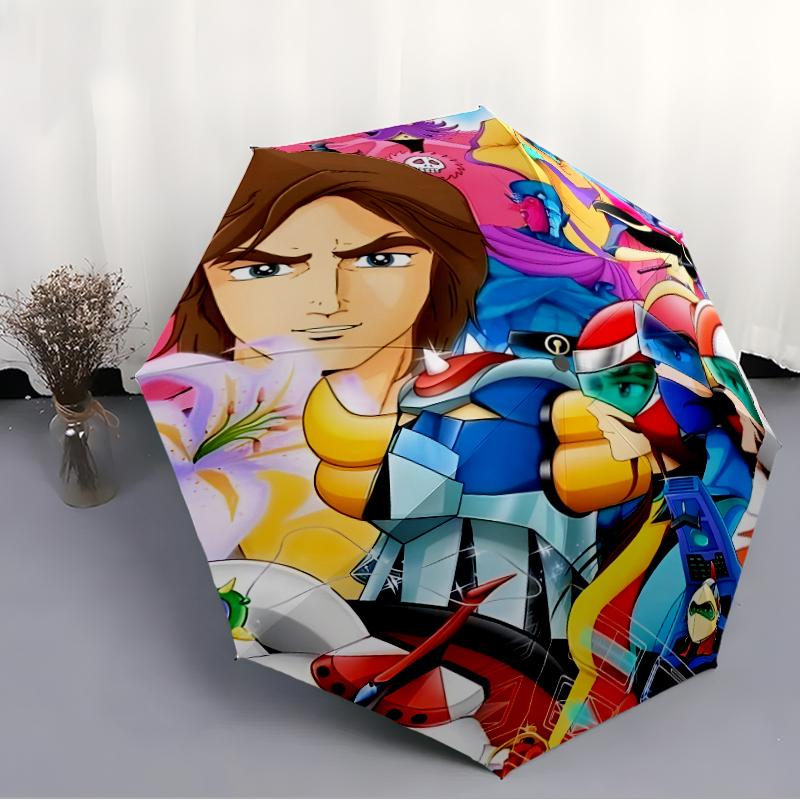 1pc UFO Robot Grendizer9 Umbrella, Sun Protection, And UV Shielding. It Has Eight Sturdy Ribs for Outdoor Use And Perfect Gift