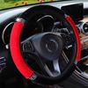 Универсальный чехол для рулевого колеса автомобиля со стразами, диаметром 37-38 см, аксессуары для интерьера, черный, розовый чехол для рулевого колеса автомобиля