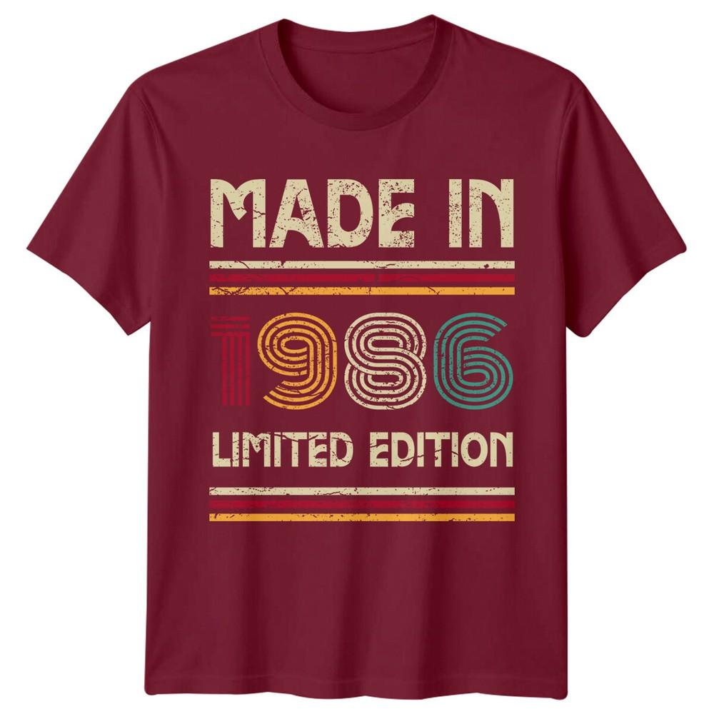 Made In 1986 Unisexs T Shirt 40th Birthday Gift Vintage forty