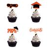 16Pcs Sparkling 2025 Graduation Cupcake Decoration Graduation Season Theme Party Decoration