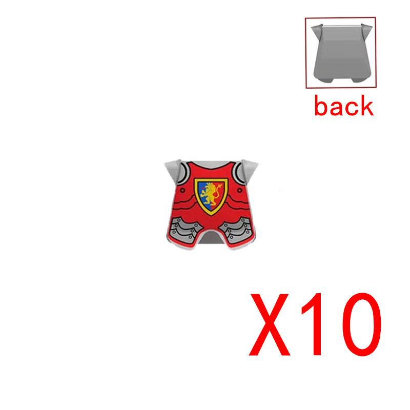 MOC Medieval Building Blocks Soldier Figures Weapons Accessories Armor Shield Flag Transport Ox Horse Mini Brick Toy Gift X010