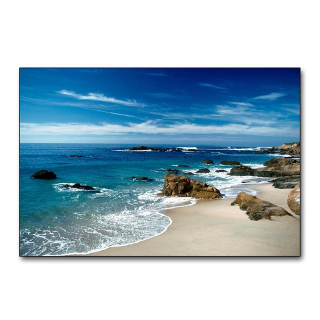 Восход солнца морской пейзаж пляж холст живопись современные постеры и принты Cuadros настенные художественные фотографии гостиная домашний декор без рамки без рамки