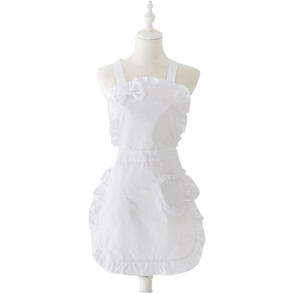 Waterproof Ruffle Apron with Pockets Nail Salon Apron Household Apron Sweet Heart Apron Cleaning