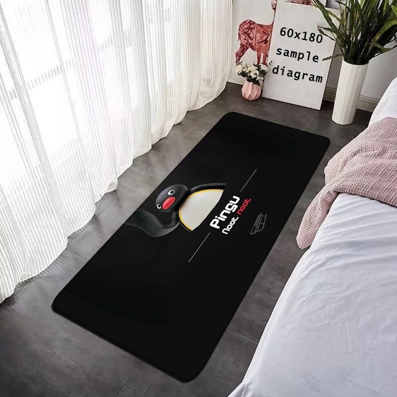 Door Mats Cute Pingu Penguin Interior Foot Rug Welcome Floor Mat for Entryway Soft Hallway Carpet Kitchen Rugs Fluffy Home Decor