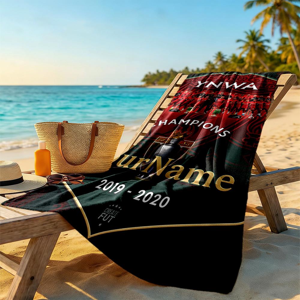 Liverpool Customize Your Name Beach Towel High Absorbency & Quick-Dry Suitable for Sports Travel Swimming Yoga Bathroom Beach And Pool