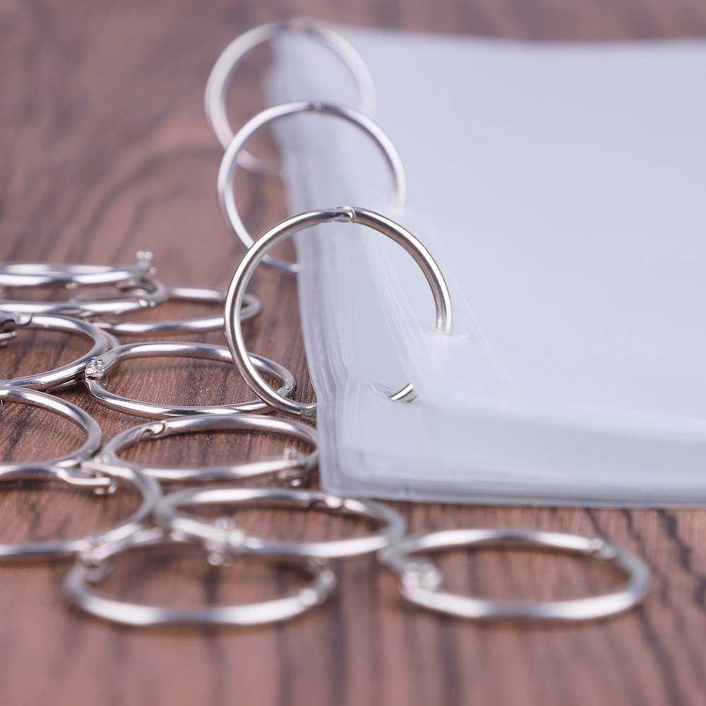 50Pcs Sturdy Metal Binder Rings O Ring Book Binder Rings Metal Opening Ring Home Office
