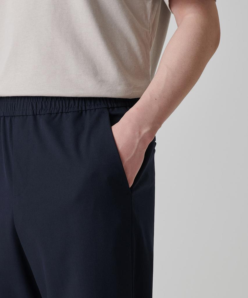 MUSINSA STANDARD Genderless Wide Banding Slacks [Navy]