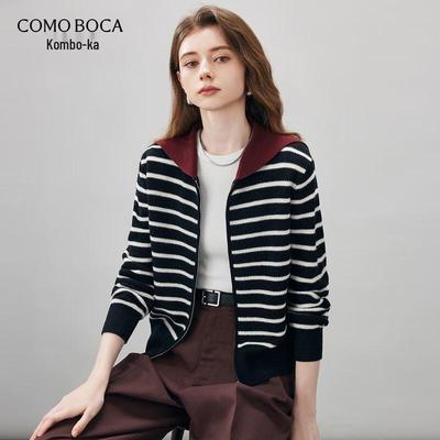 Женский вязаный кардиган в стиле колледжа Kemengboka из шерсти