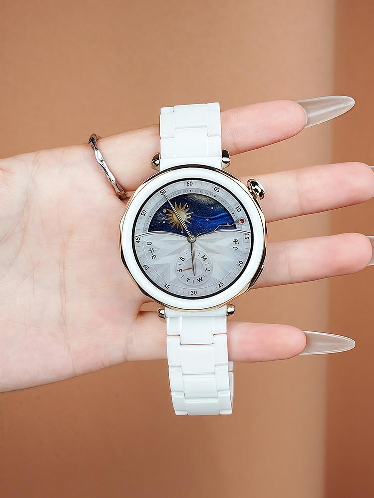 18 мм 20 22 мм Для ремешка умных часов Huawei watch 4/GT 5 Pro/4/3 Pro Белая керамика часы GT4 pro мужские женские Ремешок для часов 41 42 мм 46 мм