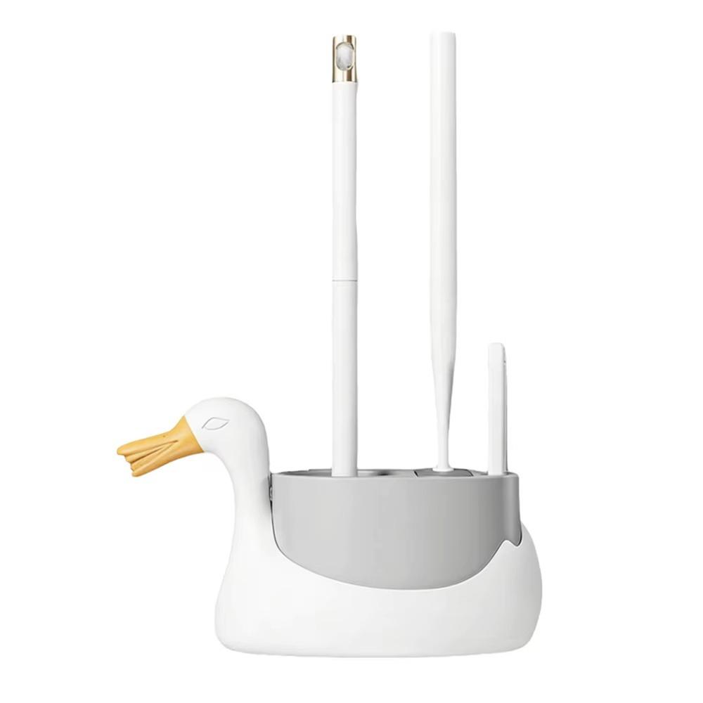 Soft Rubber Brush Head Wall-Mounted Toilet Brush Toilet Brush Set Bathroom Cleaning