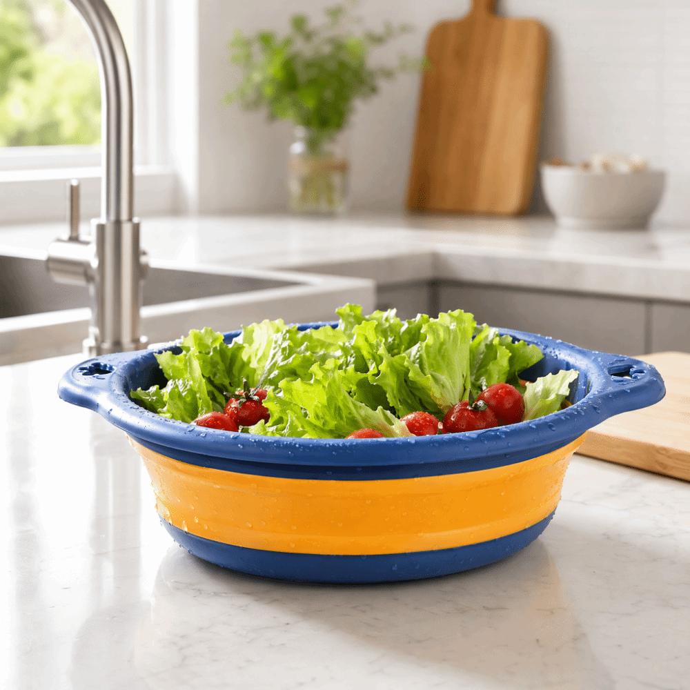 2 Pack Plastic Dishpan 9.06 Inch 12.6 Inch Size Washing Bin Space-Saving Washing Tub Garden