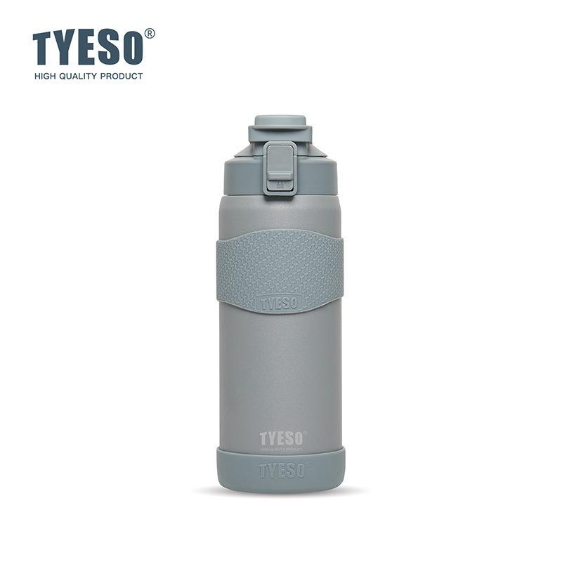 TYESO Vacuum Insulated Bottle 304 Stainless Steel Portable Sports Water Bottle with Straw for Travel Cycling& Outdoor Activities