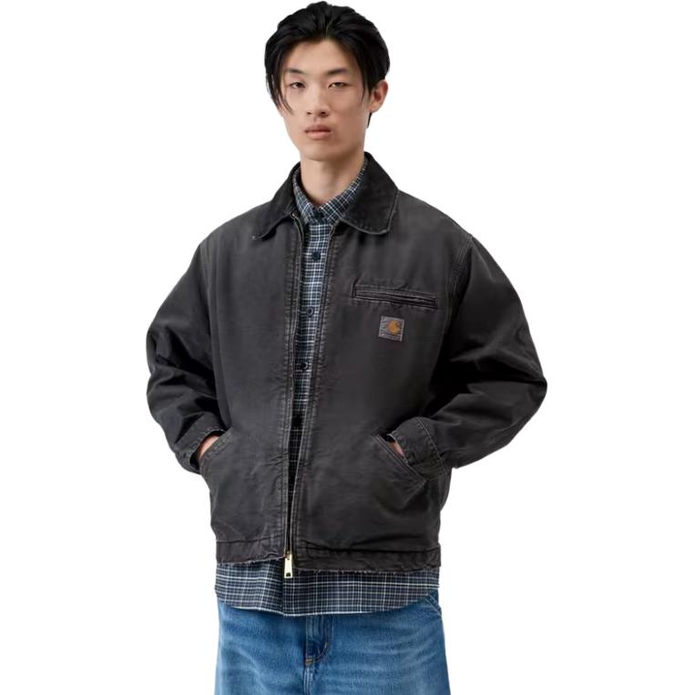 Carhartt WIP OG Detroit Jacket Black/Black (Destroy Wash) Unisex Outerwear I035280-00E-17