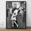 Black and White Victory Kiss Vintage Art Poster, New York Canvas Painting, Picture Print, Home Wall Decoration, Unframed