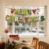 Paper Christmas Flag Cartoon Print Christmas Bunting Banners  Outdoor Indoor